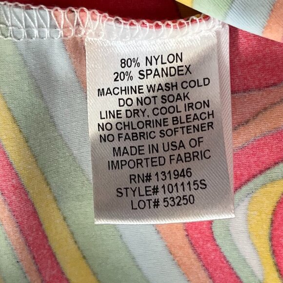 Jude Connally Psychedelic Swirl Halter Dress Keyhole A-Line S - Picture 12 of 15